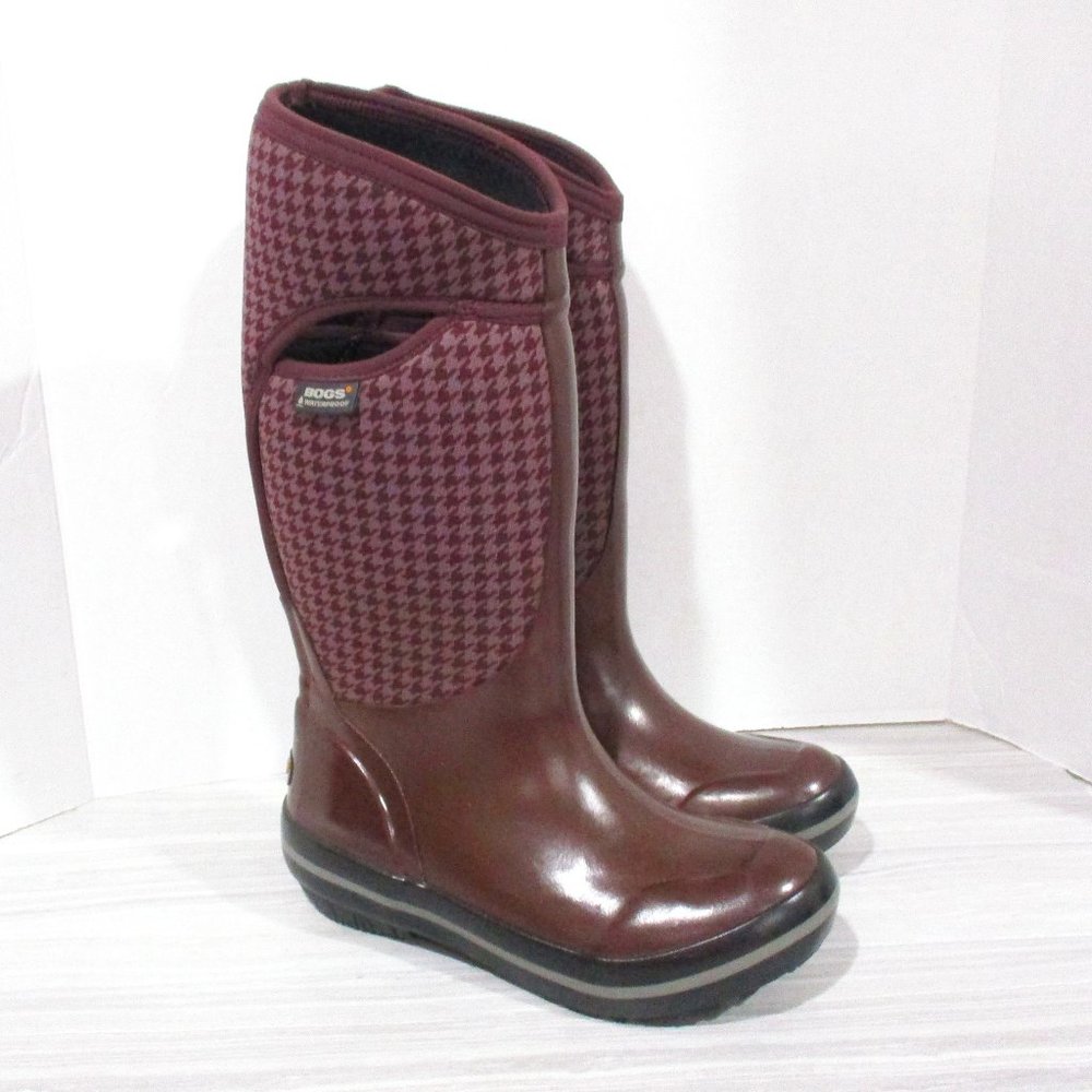 BOGS PLIMSOLL HOUNDSTOOTH KNEE HIGH WP BOOTS!